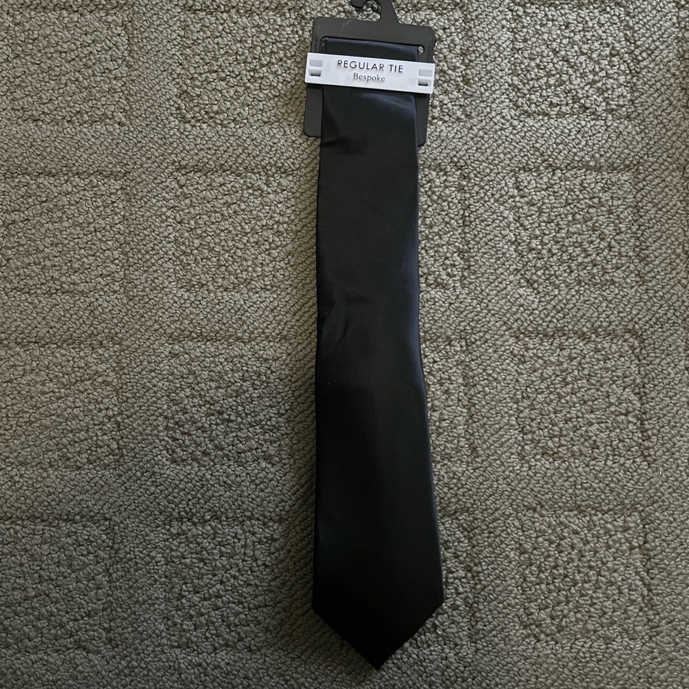 Bespoke Black Regular Tie